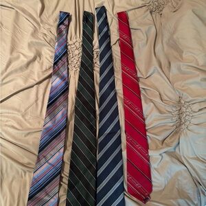 Classic Striped Tie Collection - Blue, Green, Red